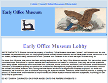 Tablet Screenshot of earlyofficemuseum.com